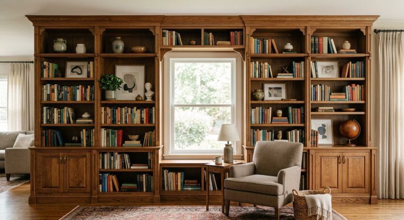 Built In Bookcase Installation in Frederick, MD