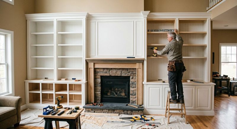 Fireplace Shelves Installation in Greensboro, NC
