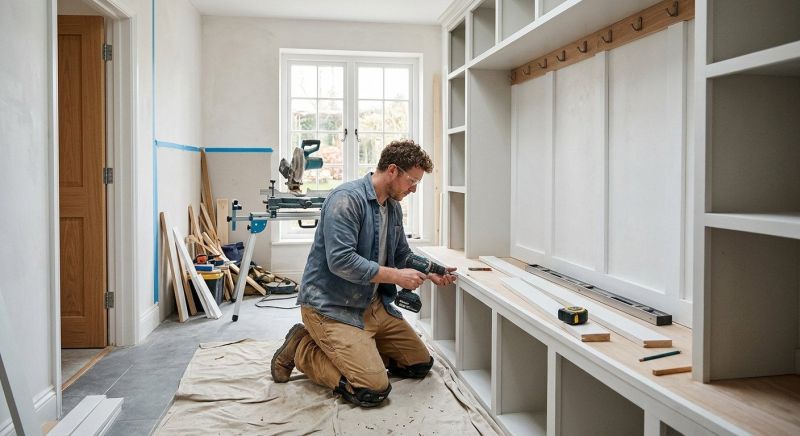 Mudroom Shelving Installation in Winston Salem, NC
